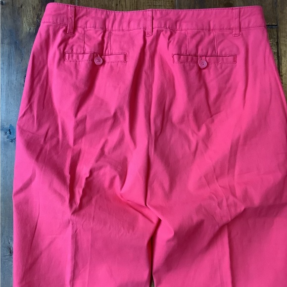 CHADWICKS. ORANGE, CORAL COTTON STRAIGHT LEG PANTS. SIZE 8. NEW! - Picture 5 of 6